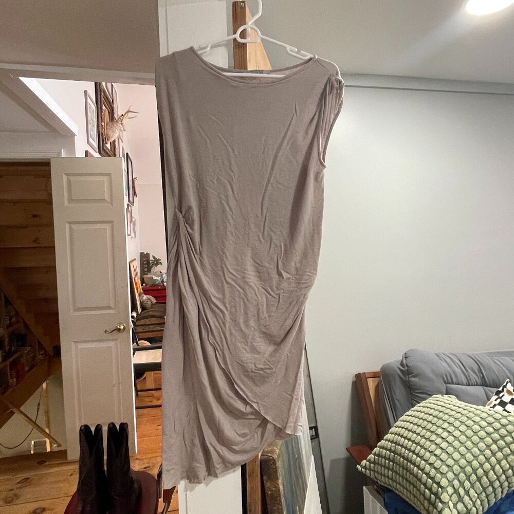 Allsaints Warp Wool Blend Sleeveless Dress